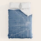 Chicago City Map of the United States - Blueprint Comforter Gallery Image 6