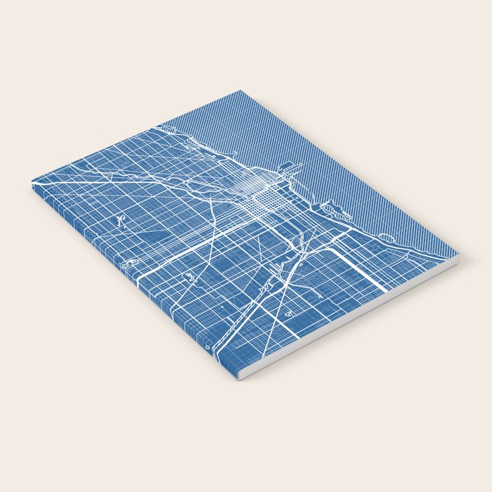 Chicago City Map of the United States - Blueprint Notebook Gallery Image 1