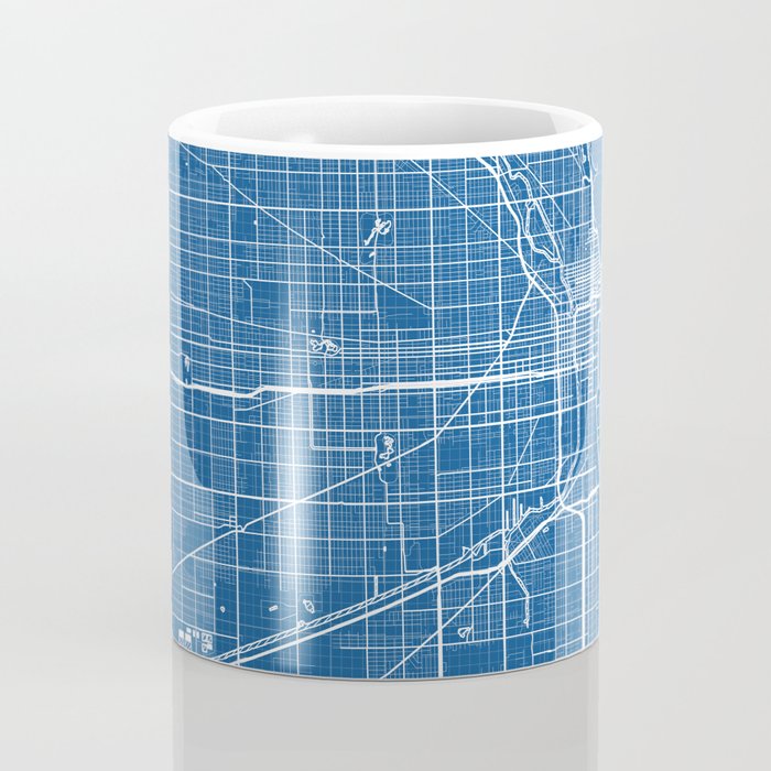 Chicago City Map of the United States - Blueprint Coffee Mug Gallery Image 4