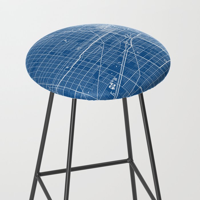 Chicago City Map of the United States - Blueprint Stool Gallery Image 2