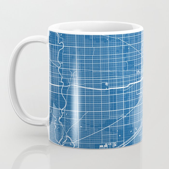 Chicago City Map of the United States - Blueprint Coffee Mug Gallery Image 3