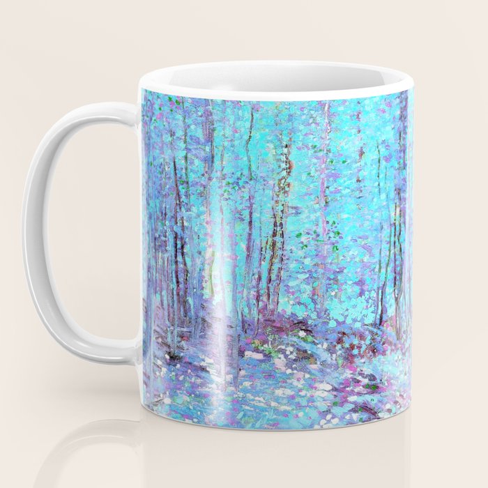 Van Gogh Trees & Underwood Aqua Lavender Coffee Mug Gallery Image 3