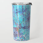Van Gogh Trees & Underwood Aqua Lavender Travel Mug Gallery Image 2