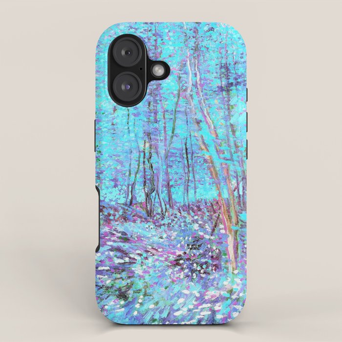 Van Gogh Trees & Underwood Aqua Lavender iPhone Case Gallery Image 1