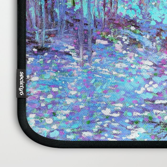 Van Gogh Trees & Underwood Aqua Lavender Laptop Sleeve Gallery Image 3