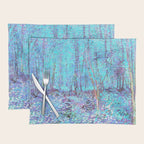 Van Gogh Trees & Underwood Aqua Lavender Placemat Gallery Image 1