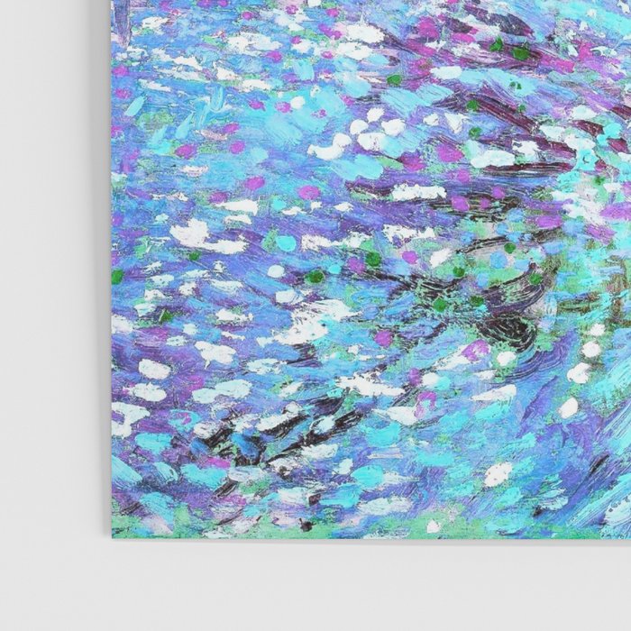 Van Gogh Trees & Underwood Aqua Lavender Poster Gallery Image 3