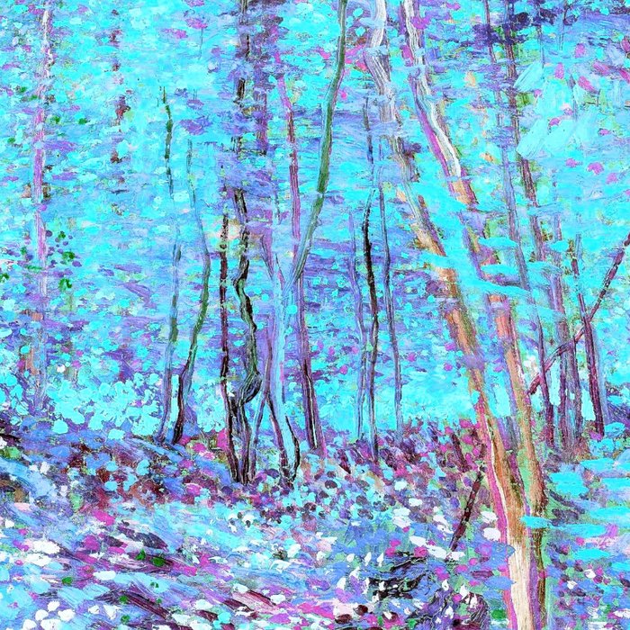Van Gogh Trees & Underwood Aqua Lavender Coffee Mug Gallery Image 2