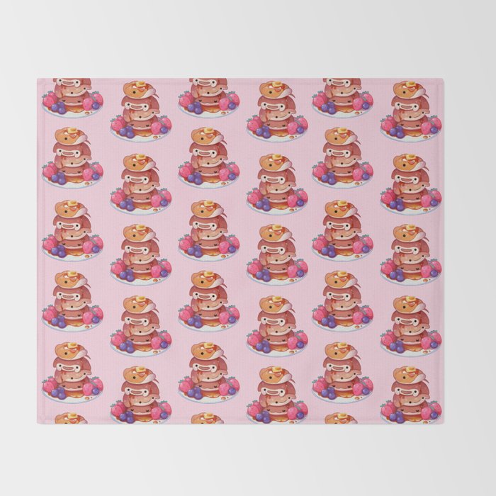 Fluffy sea pancakes Throw Blanket Gallery Image 2