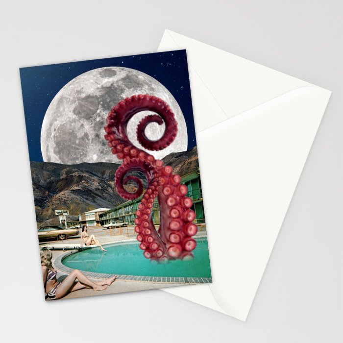 Octopus in the pool Stationery Card Gallery Image 2