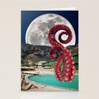 Octopus in the pool Stationery Card Gallery Image 2