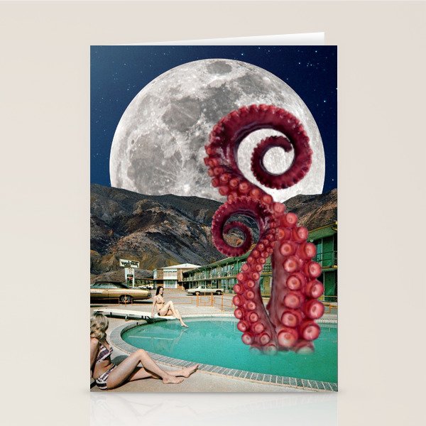 Octopus in the pool Stationery Card Gallery Image 1