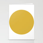Perfection. Mustard Yellow Sun Dot on White Stationery Card Gallery Image 2