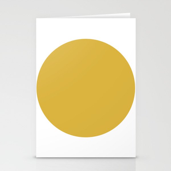 Perfection. Mustard Yellow Sun Dot on White Stationery Card Gallery Image 2
