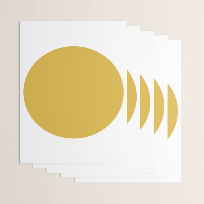 Perfection. Mustard Yellow Sun Dot on White Wrapping Paper Gallery Image 3