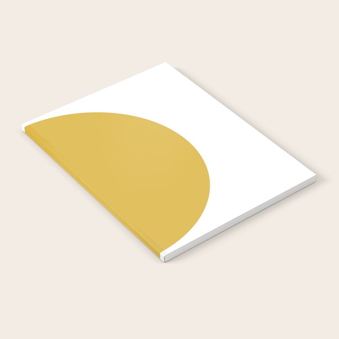 Perfection. Mustard Yellow Sun Dot on White Notebook Gallery Image 1