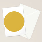 Perfection. Mustard Yellow Sun Dot on White Stationery Card Gallery Image 2