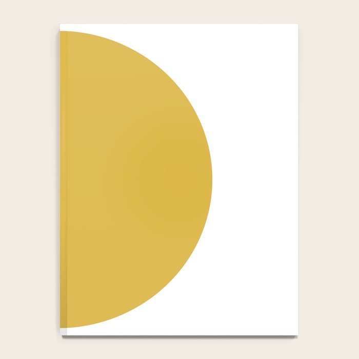 Perfection. Mustard Yellow Sun Dot on White Notebook Gallery Image 4