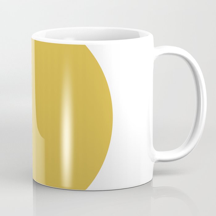 Perfection. Mustard Yellow Sun Dot on White Coffee Mug Gallery Image 1