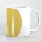 Perfection. Mustard Yellow Sun Dot on White Coffee Mug Gallery Image 1