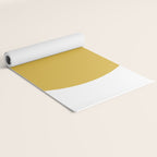 Perfection. Mustard Yellow Sun Dot on White Yoga Mat Gallery Image 2