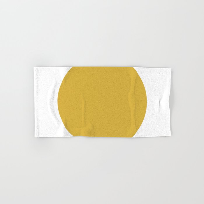 Perfection. Mustard Yellow Sun Dot on White Towels Gallery Image 1