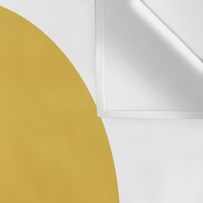 Perfection. Mustard Yellow Sun Dot on White Wall Tapestry Gallery Image 3