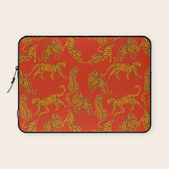 Abstract modern cats with red lips and earnings  Laptop Sleeve Gallery Image 1