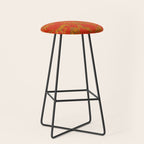 Abstract modern cats with red lips and earnings  Stool Gallery Image 1