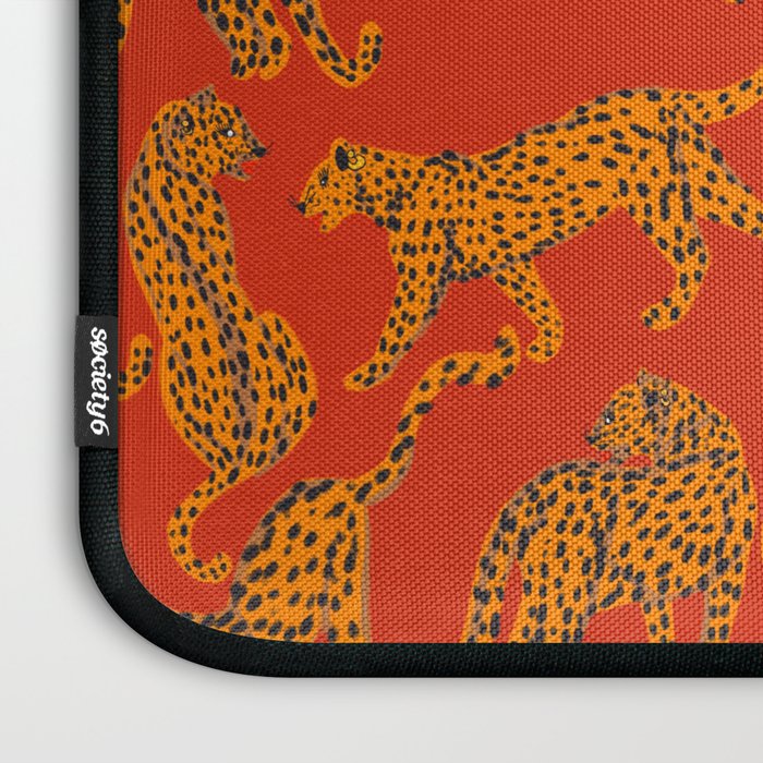 Abstract modern cats with red lips and earnings  Laptop Sleeve Gallery Image 3