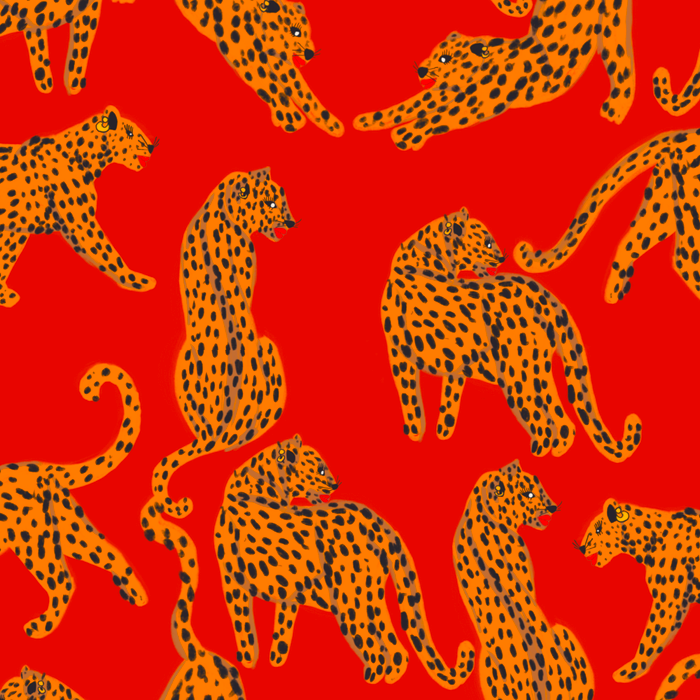 Abstract modern cats with red lips and earnings  Coffee Mug Gallery Image 2