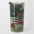 International Harvester Farmall 240 Red Tractor McCormick Deering Travel Mug Gallery Image 3