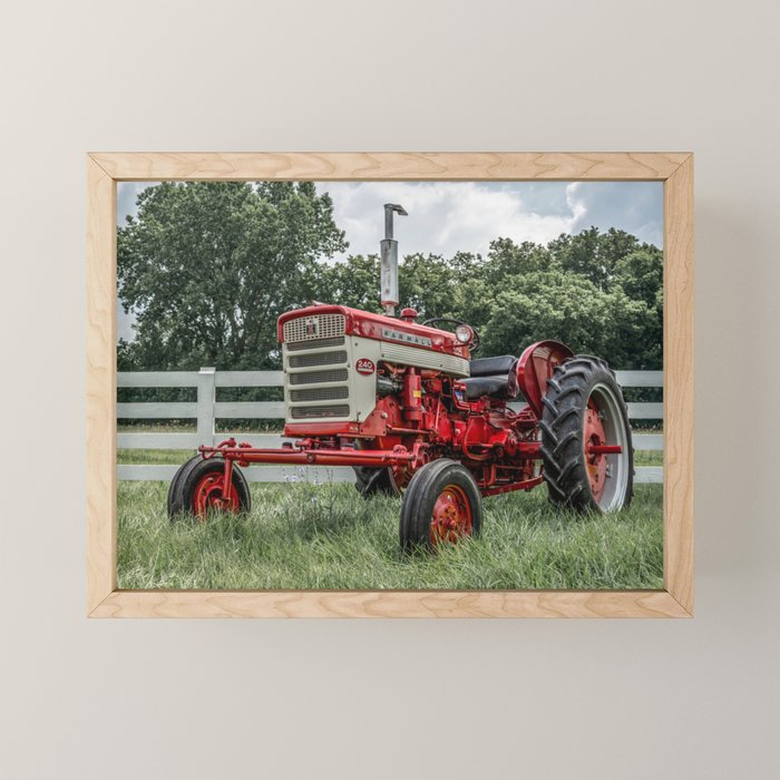International Harvester Farmall 240 Red Tractor McCormick Deering Mini Art Print Gallery Image 1