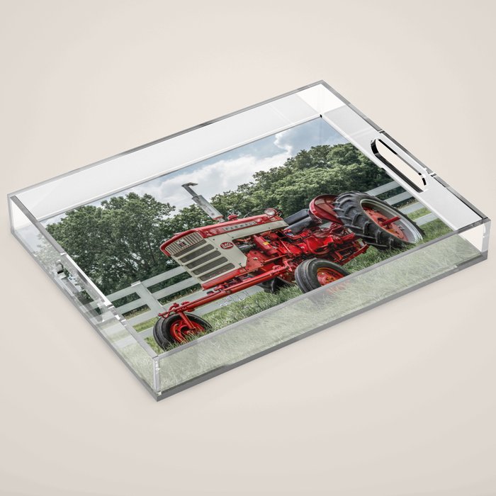 International Harvester Farmall 240 Red Tractor McCormick Deering Acrylic Tray Gallery Image 1