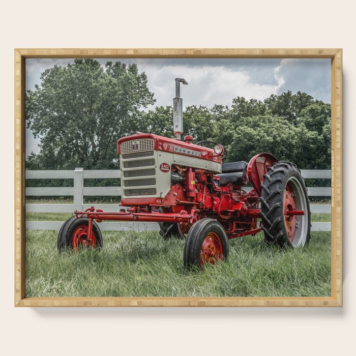 International Harvester Farmall 240 Red Tractor McCormick Deering Serving Tray Gallery Image 1