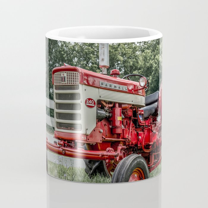 International Harvester Farmall 240 Red Tractor McCormick Deering Coffee Mug Gallery Image 4
