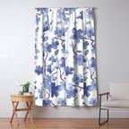 Blue Flowers 4 Window Curtain Gallery Image 5