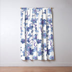 Blue Flowers 4 Window Curtain Gallery Image 3