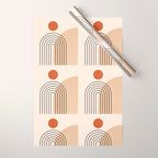 Abstraction_NEW_SUN_DAWN_MOUNTAINS_LINE_POP_ART_008B Wrapping Paper Gallery Image 1