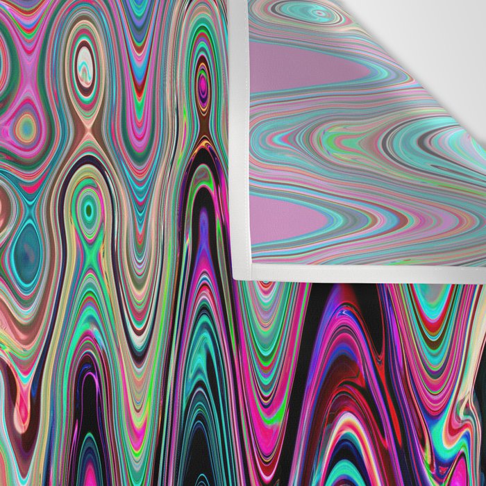 Radiant Resonance Colorful Psychedelic Distorted Paint Wall Tapestry Gallery Image 3