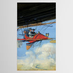 Futuristic Flight Journal Flying Machine Vintage Futurism Antique Illustration Tablecloth Gallery Image 2