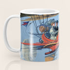 Futuristic Flight Journal Flying Machine Vintage Futurism Antique Illustration Coffee Mug Gallery Image 3