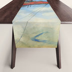 Futuristic Flight Journal Flying Machine Vintage Futurism Antique Illustration Table Runner Gallery Image 1