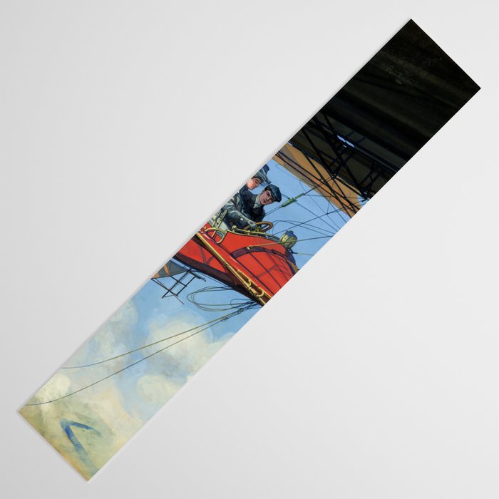 Futuristic Flight Journal Flying Machine Vintage Futurism Antique Illustration Table Runner Gallery Image 3
