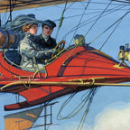 Futuristic Flight Journal Flying Machine Vintage Futurism Antique Illustration Coffee Mug Gallery Image 2