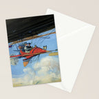 Futuristic Flight Journal Flying Machine Vintage Futurism Antique Illustration Stationery Card Gallery Image 2