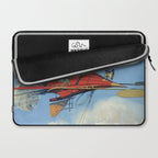 Futuristic Flight Journal Flying Machine Vintage Futurism Antique Illustration Laptop Sleeve Gallery Image 2