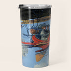 Futuristic Flight Journal Flying Machine Vintage Futurism Antique Illustration Travel Mug Gallery Image 3