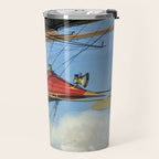 Futuristic Flight Journal Flying Machine Vintage Futurism Antique Illustration Travel Mug Gallery Image 2