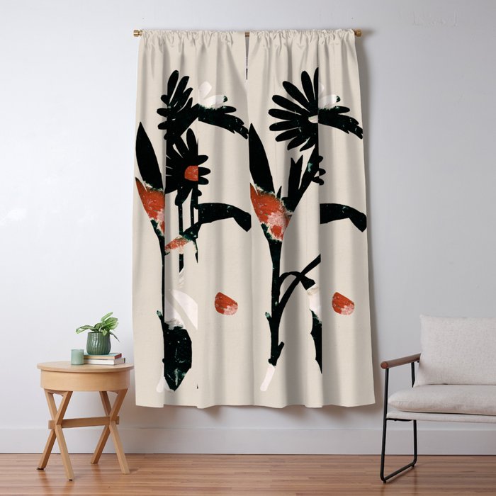 minimal collage/ Flowers 2 Window Curtain Gallery Image 5